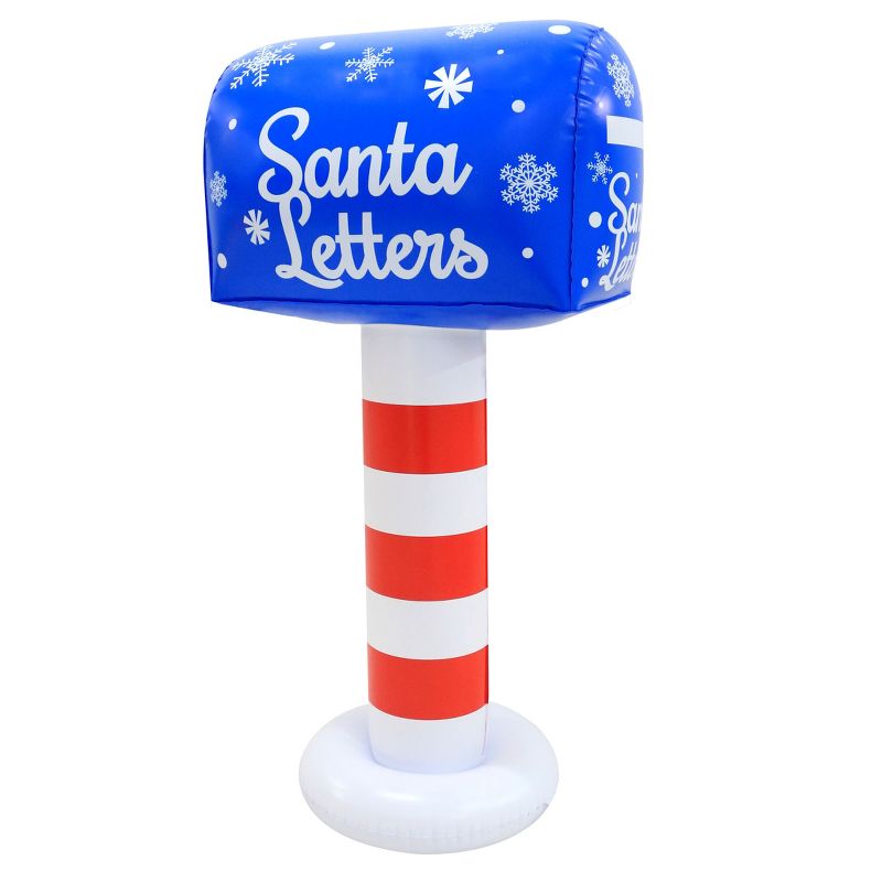 Occasions 3.5' Tall PVC Inflatable Mailbox, 3.5 ft Tall, Blue