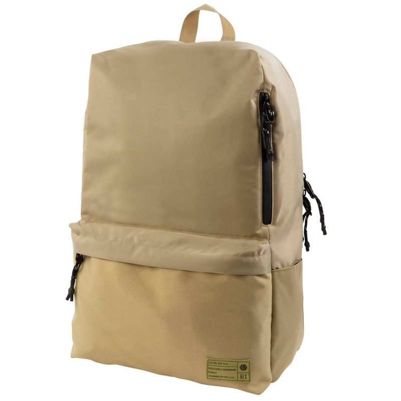 WIB Miami City Slim Backpack for up-to 14.1" Notebook , Tablet, eReader - Green - Twill Polyester - Twill Polyester, Microsuede - Shoulder Strap