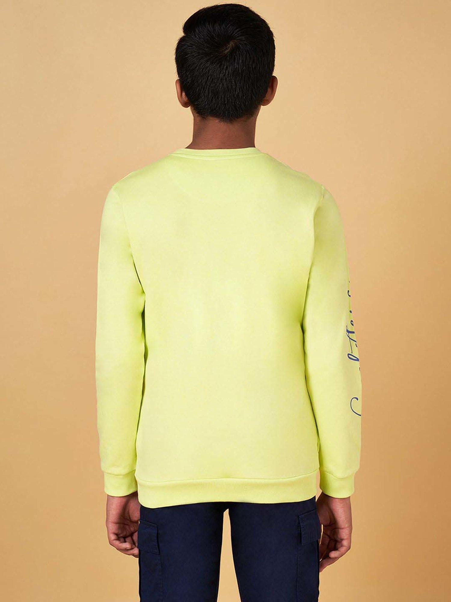 Coolsters by Pantaloons Kids Green Cotton Printed Full Sleeves Sweatshirt