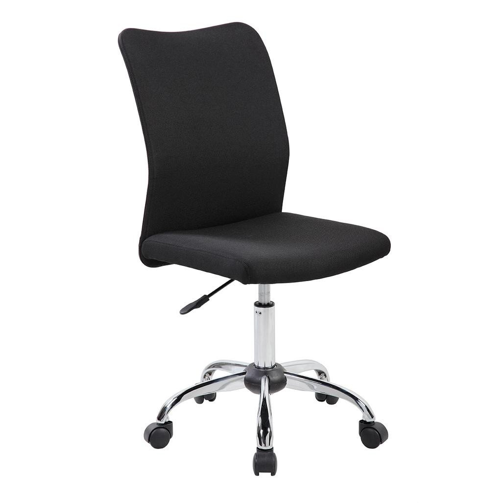 Techni Mobili Modern Office Chair with Height Adjustment, Technical Executive Task Chair with Non Marking Caster Wheels, Black