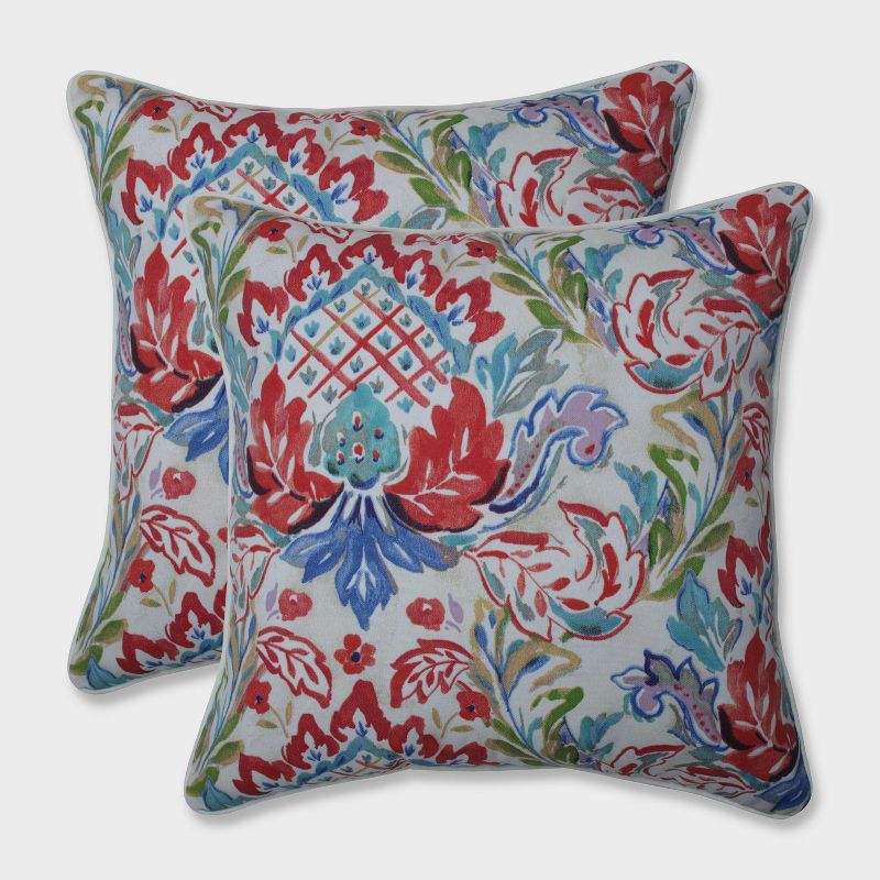 18.5" 2pk Hatteras Black Throw Pillows Black - Pillow Perfect