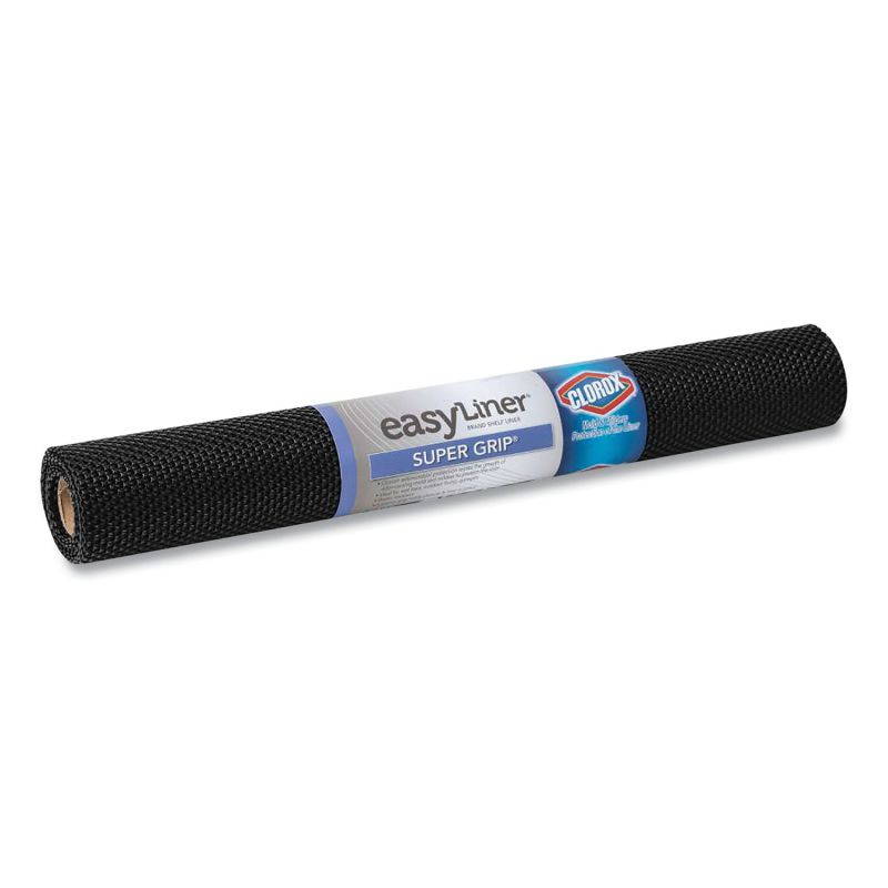 Duck Brand 284150 Super Grip Easy Liner Shelf Liner with Clorox Mold and Mildew Protection, 20 inches x 6-Feet, Black