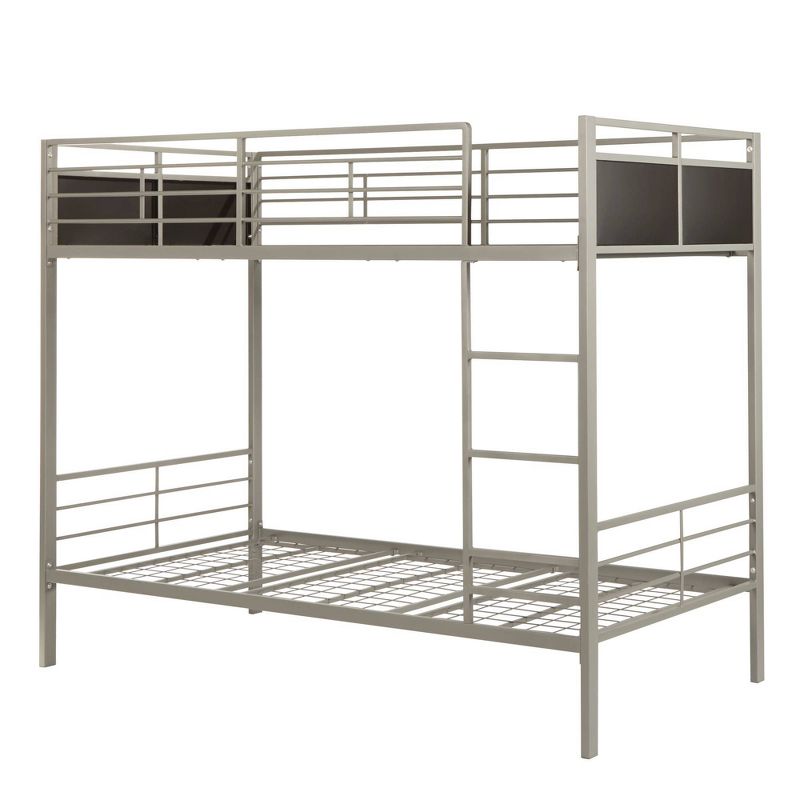 Twin Logan Metal Bunk Bed Gray - Inspire Q