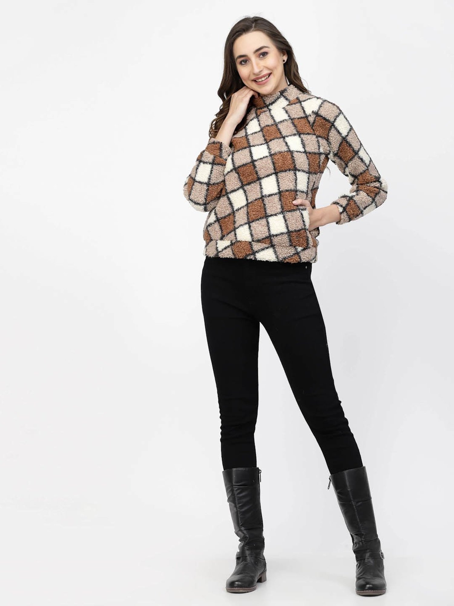 Juelle Multicolor Check Pullover