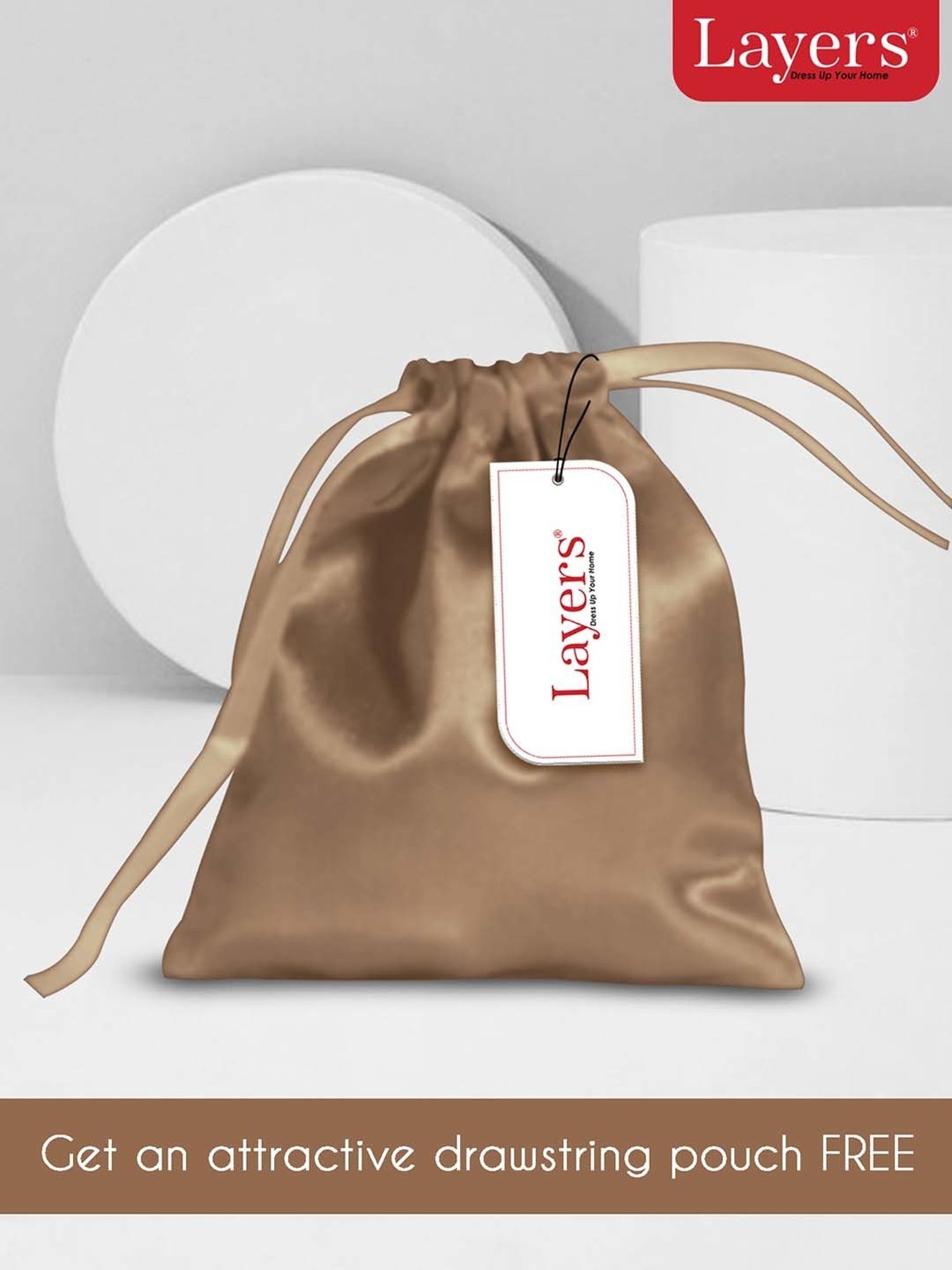 Layers Copper 85 GSM Micro Satin Silk Pillow Covers - Set of 2