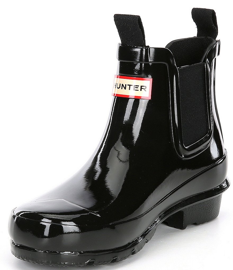 Hunter Girls' Original Gloss Waterproof Chelsea Boots (Youth)