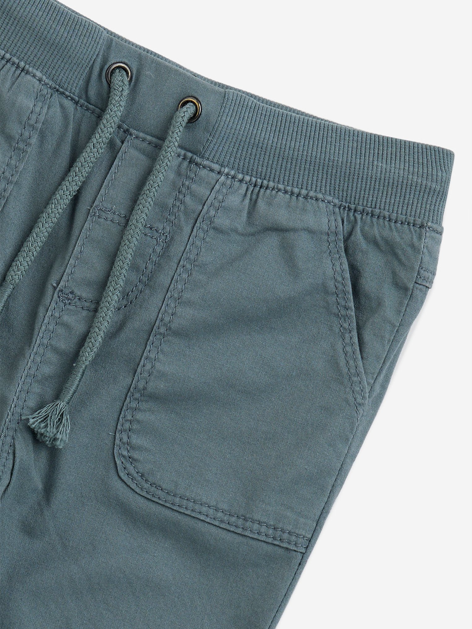 HOP Baby by Westside Blue Mid-Rise Cotton Blend Pants