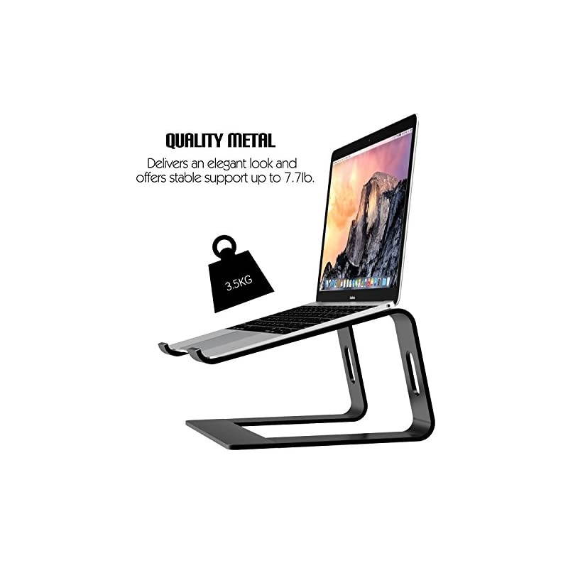 Laptop Riser Stand, Universal Detachable Portable Sturdy Aluminum Alloy Notebook PC Desk Holder, Compatible with Acer, ASUS, HP, Sony, Dell XPS, Lenovo Between 11"-15.6", Black