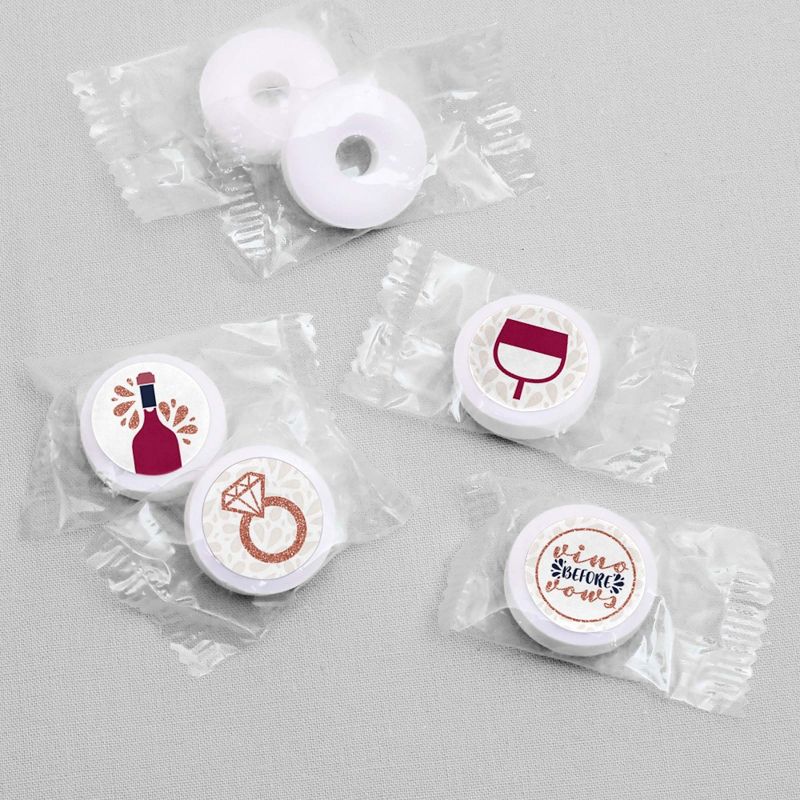 Big Dot of Happiness 40th Milestone Birthday - Mini Wine and Champagne Bottle Label Stickers - Birthday Party Favor Gift for Women and Men - Set of 16