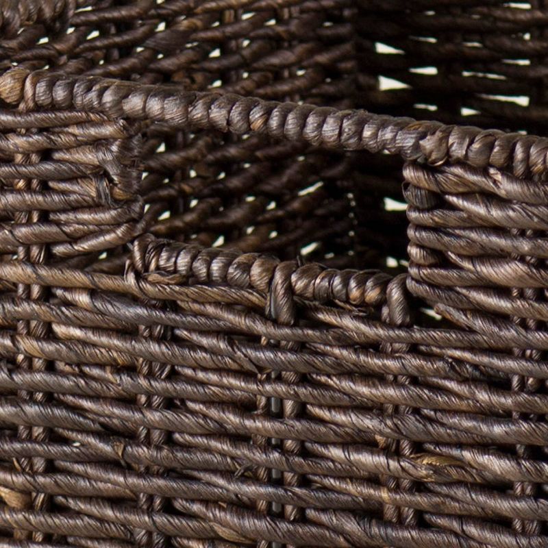 2pc Granville Foldable Small Corn Husk Baskets Chocolate - Winsome