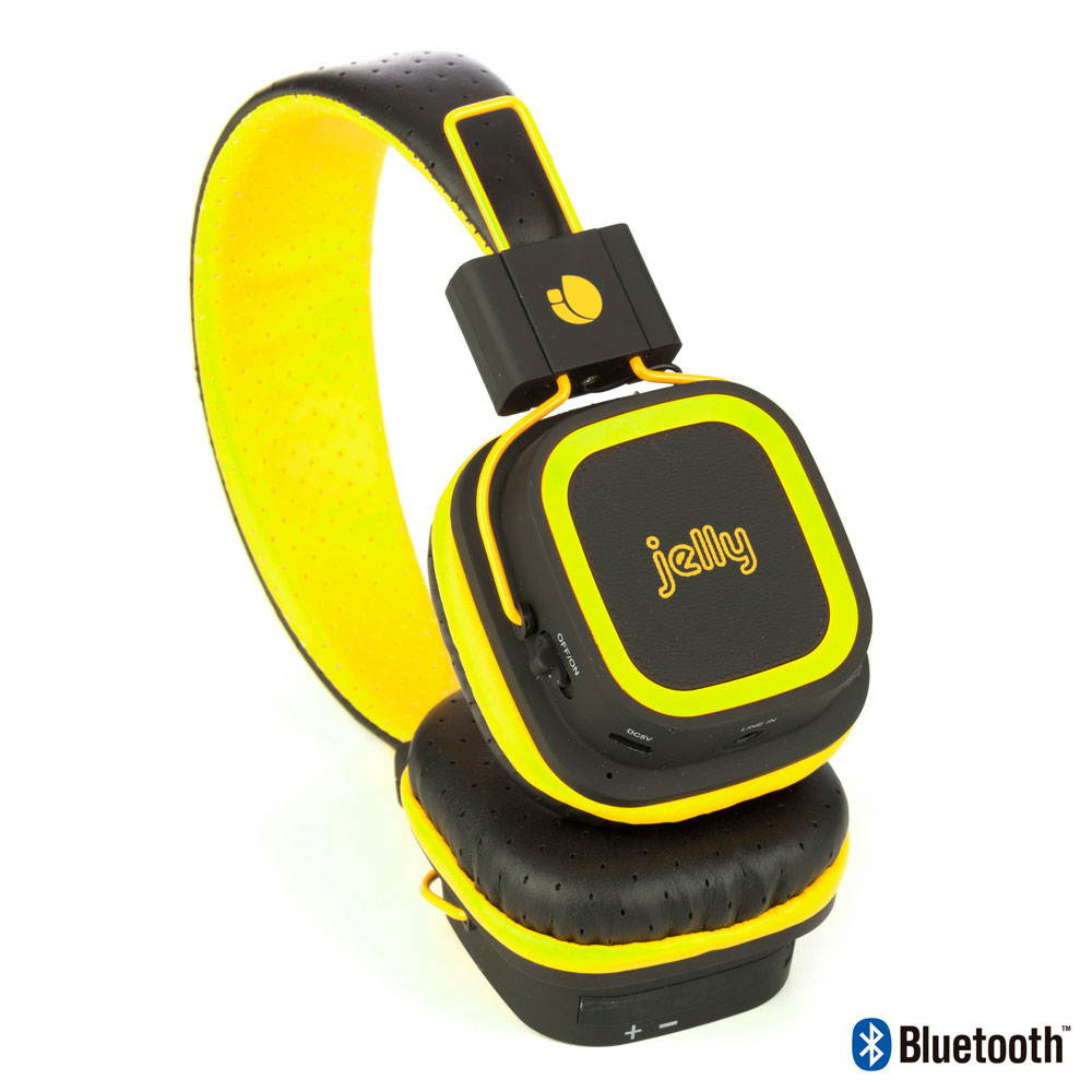 NGS Artica Jelly Bluetooth Stereo Headphones with Micro SD Card Slot Color Yellow Model YELLOWARTICAJELLY