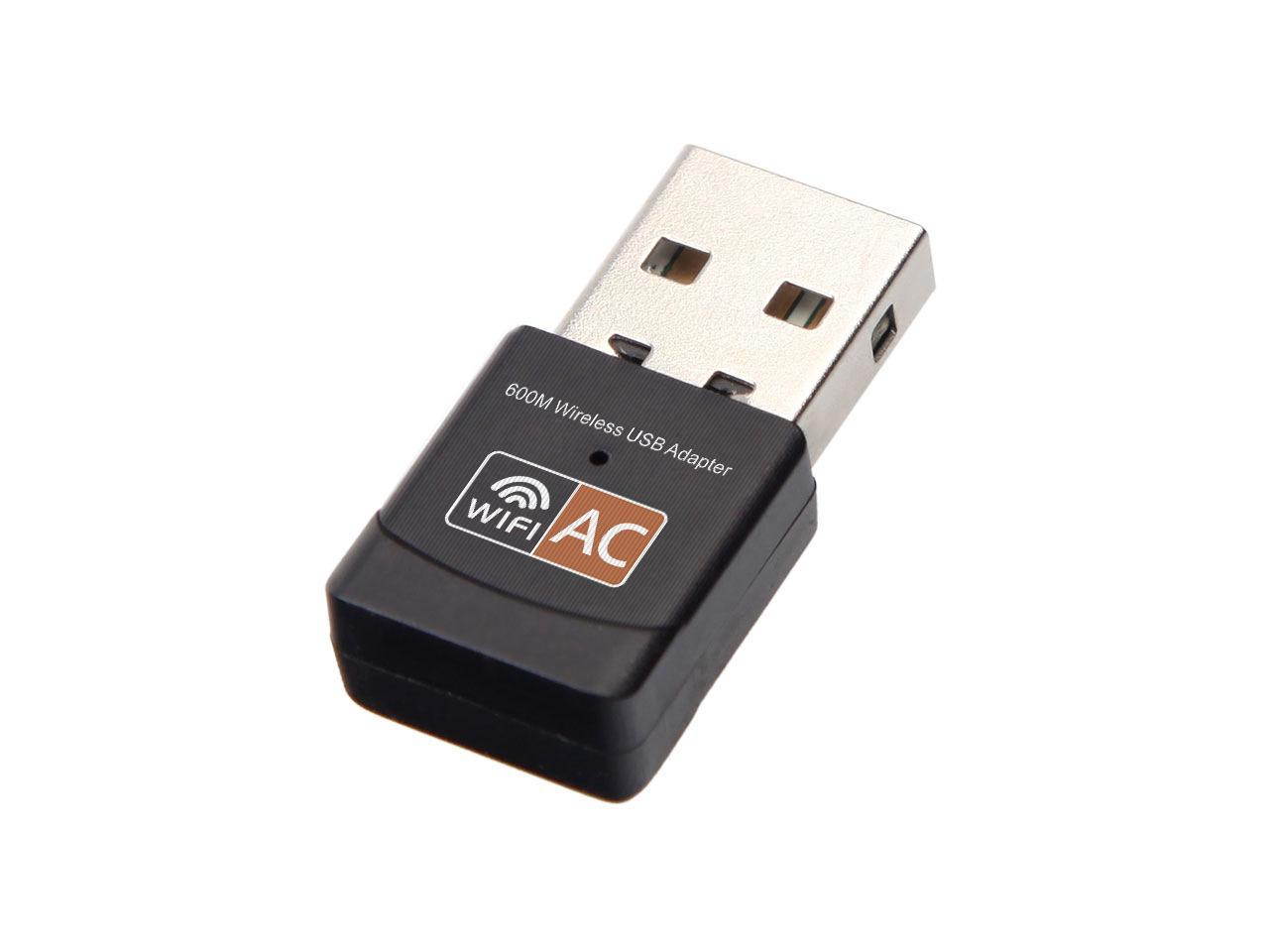 USB Wireless WiFi Network Adapter- 600Mbps Dual Band 2.4G/5G Wireless Network WLAN Card Dongle with High Gain Antenna IEEE802.11ac/n/g/b for Laptop PC - Windows XP/Vista/7/8/8.1/10,Mac