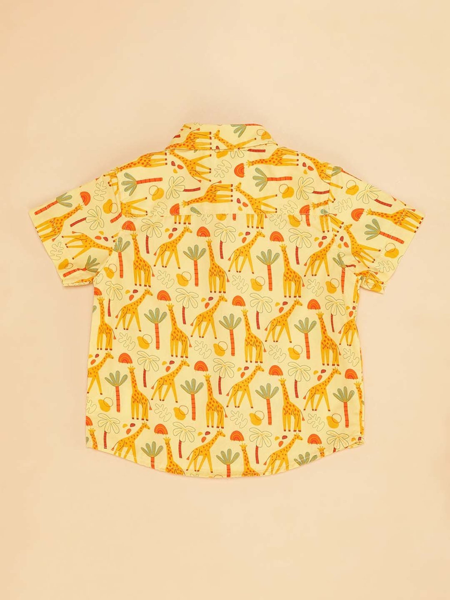 Pantaloons Baby Yellow Cotton Printed Shirt