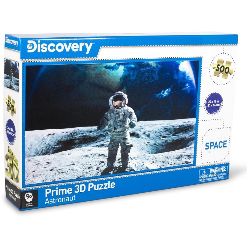 The Zoofy Group LLC Space Astronaut Super 3D 500 Piece Jigsaw Puzzle For Adults And Kids