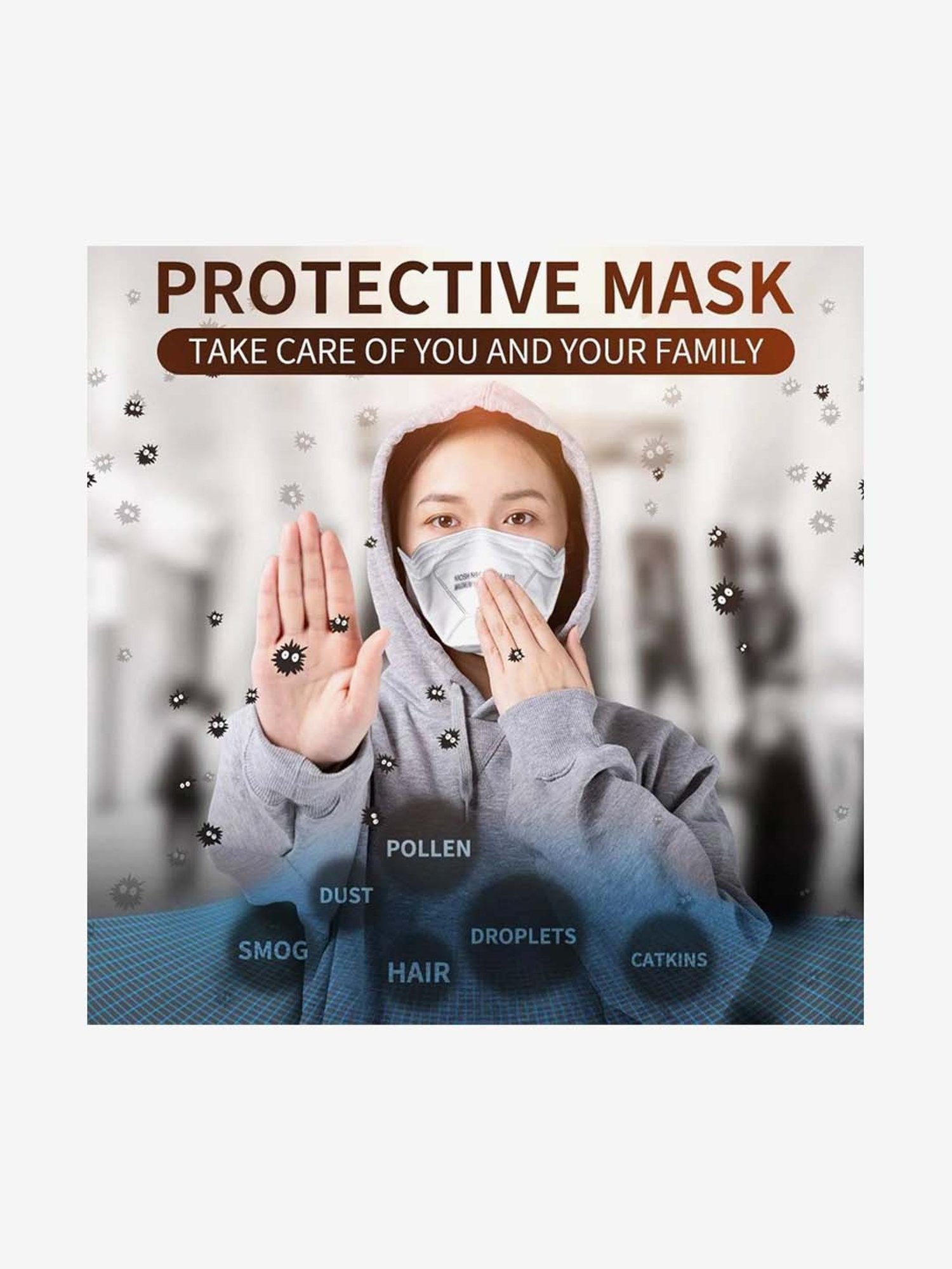 Magnum Flat Fold Duckbill NIOSH Certified N95 Mask (Pack of 2, White)