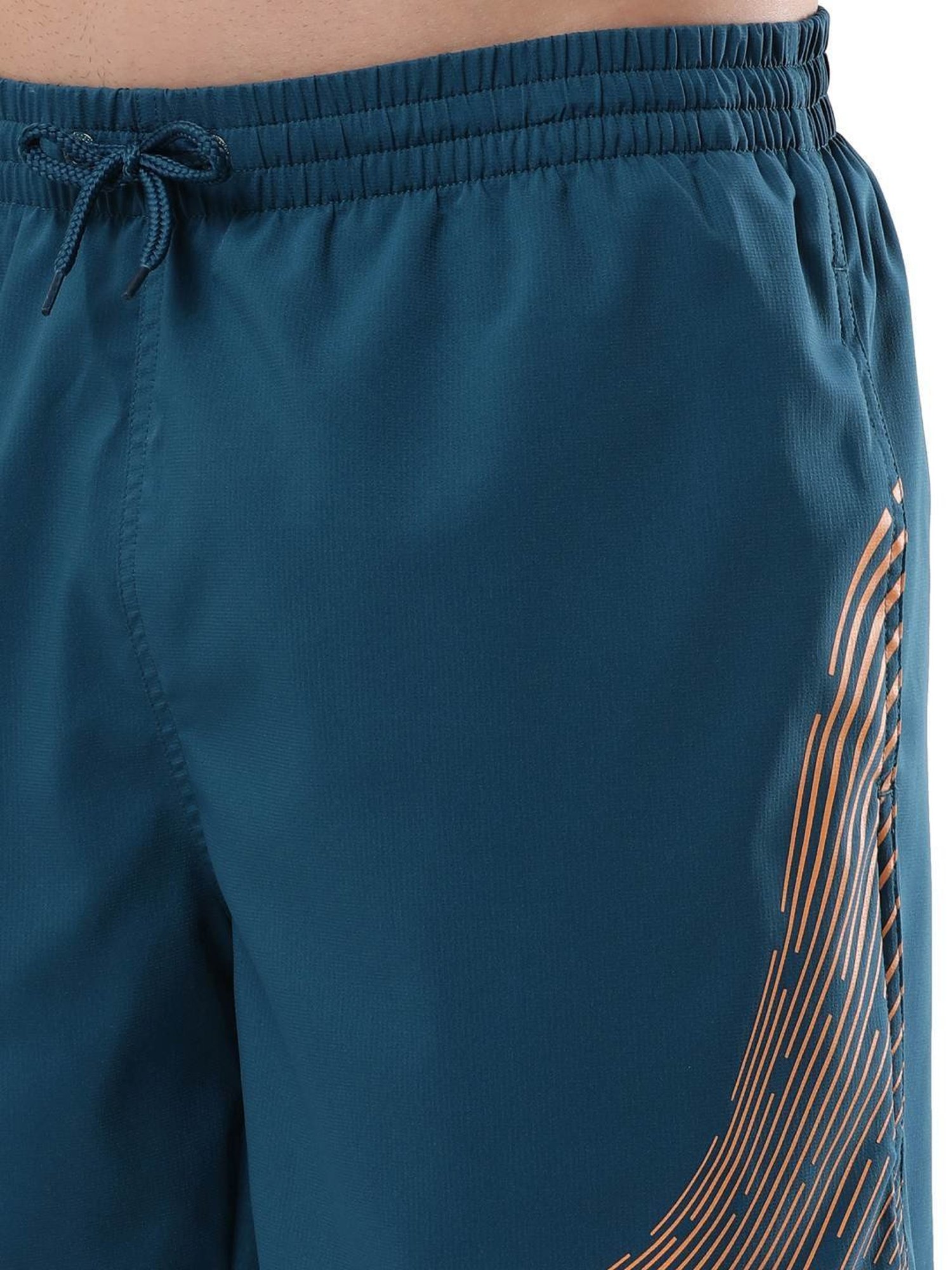 Speedo Dark Teal Regular Fit Printed Swim Shorts