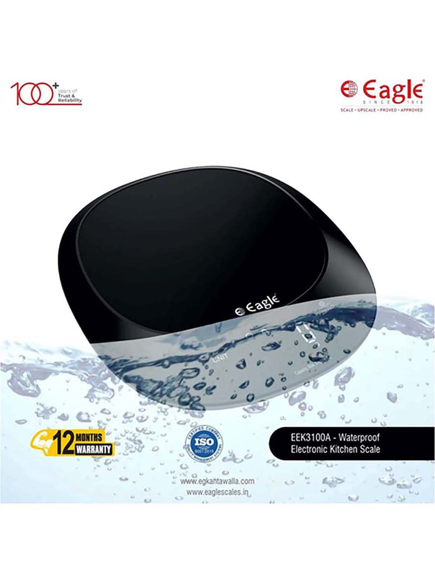 Eagle EEK-3100A Digital Weight Machine for Kitchen 5 kg Capacity,1 g Accuracy,Kitchen Weighing Scale