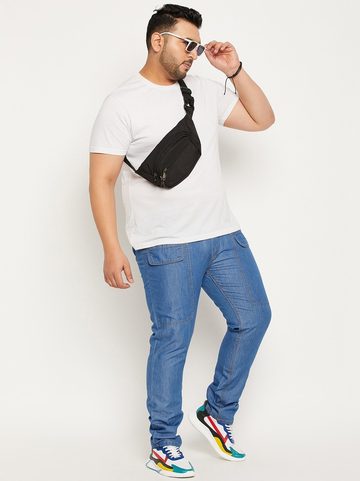 Bigbanana Blue Cotton Regular Fit Trousers