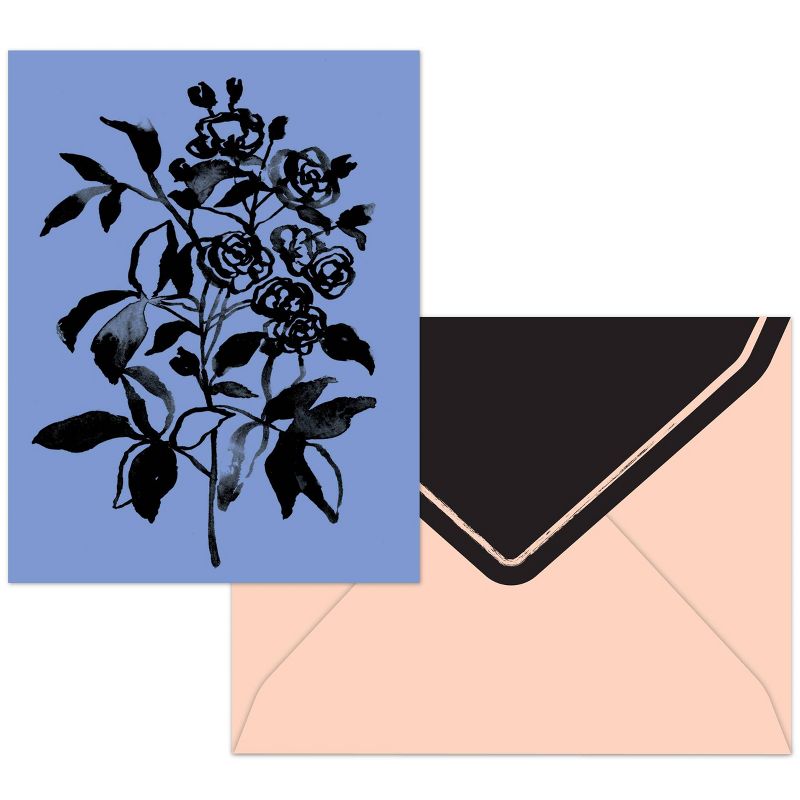 16ct Assorted Blank Note Cards Painted Flowers