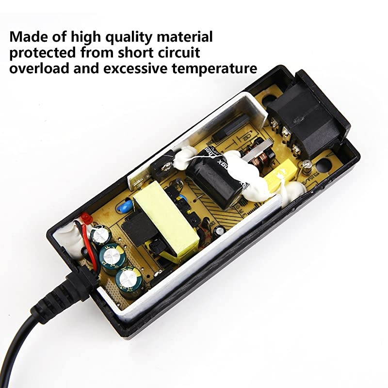 Security Camera Power Supply Adapter 12V 2.5A 100V-240V AC to DC with 4-Way Power Splitter Cable -Fits CCTV DVR NVR Surveillance System