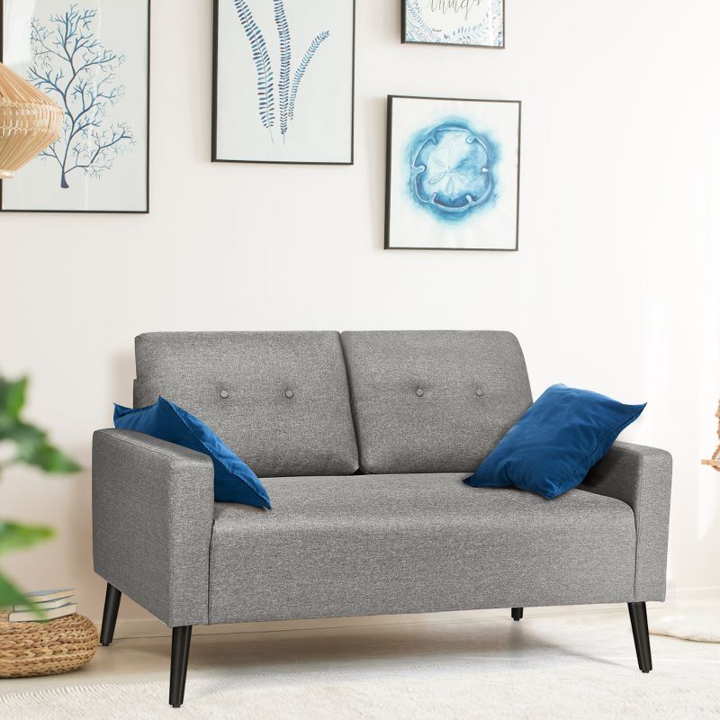 Ali Upholstered Loveseat Dark Shadow Blue - HOMES: Inside + Out