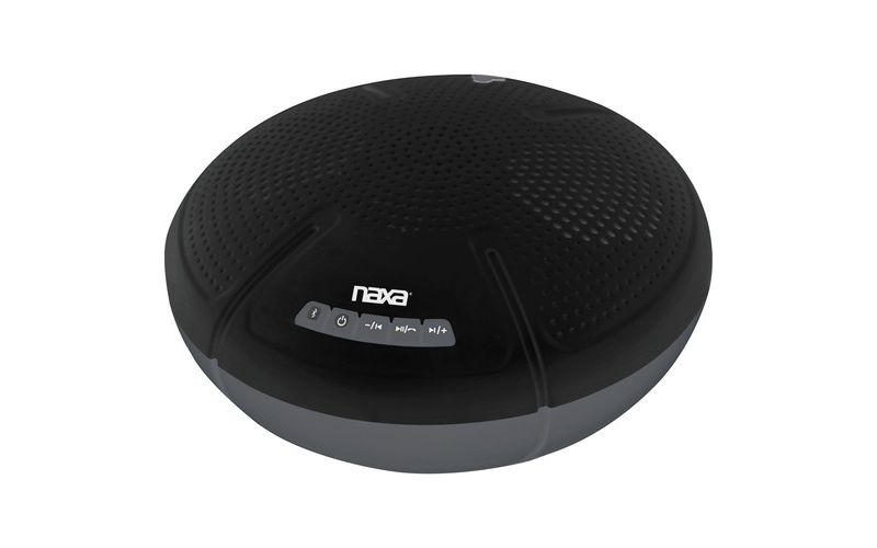 Naxa NAS-3103 Bluetooth Speaker System - Black - 275 Hz to 20 kHz - Battery Rechargeable