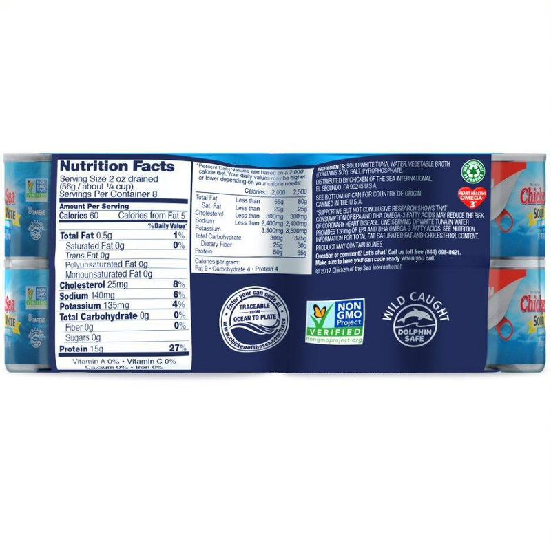 Chicken of the Sea Solid White Albacore Tuna in Water - 5oz/4ct