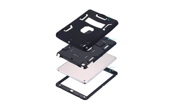 Shockproof Heavy Duty Case with Kickstand for iPad 9.7 Inch 2017 2018