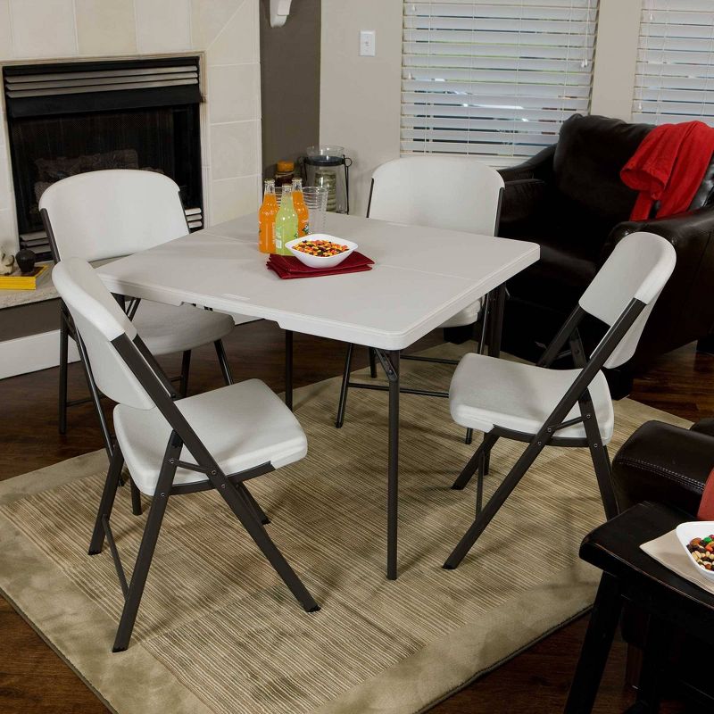 Square Fold In Half Card Table White - Lifetime