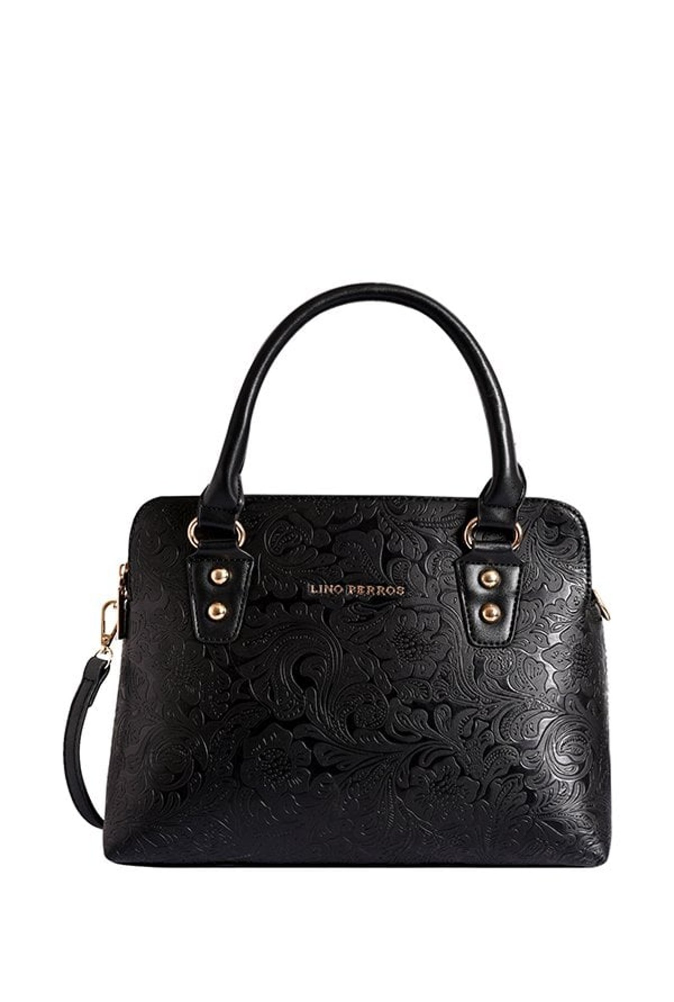 Lino Perros Black Textured Handbag