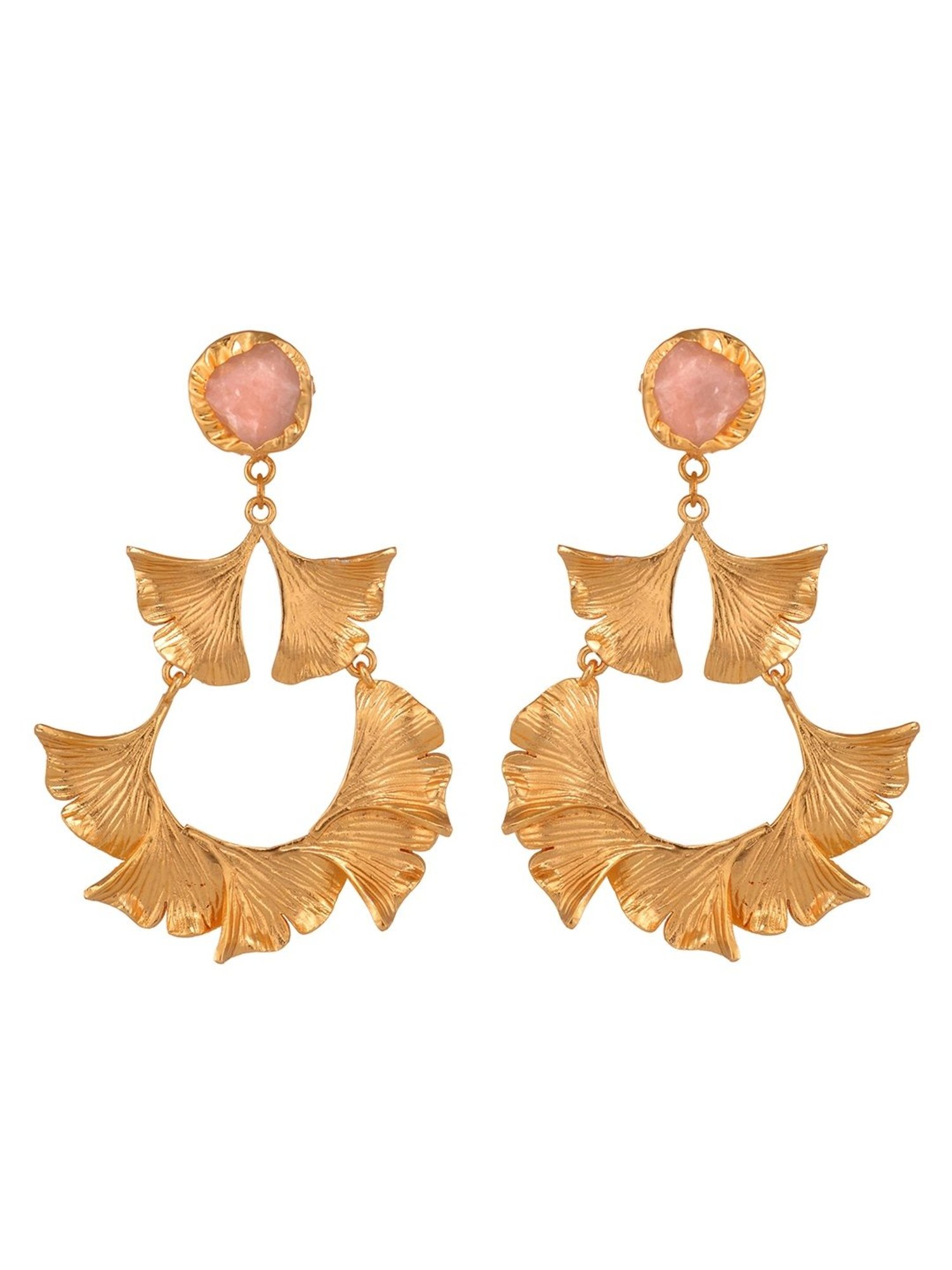 Saraf RS Jewellery Gold Plated Quirky Handcrafted Drop Earrings