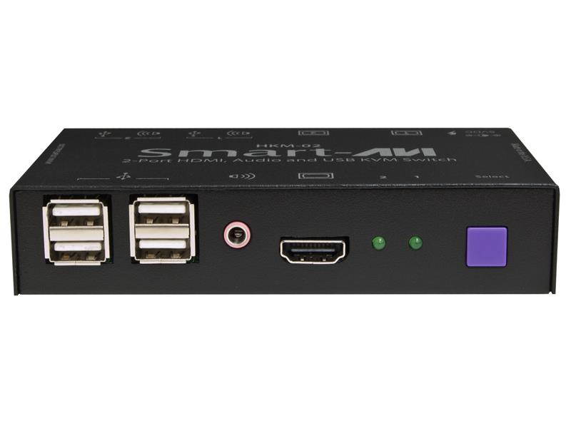 Smartavi HKM-02S 2-Port HDMI/USB/Audio KVM Switcher  for Mac/PC/Linux and Sun