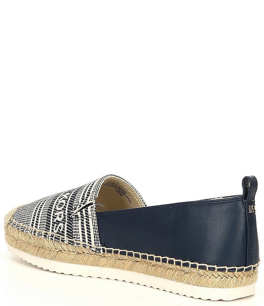 MICHAEL Michael Kors Lenny MK Logo Stripe Jacquard Espadrilles