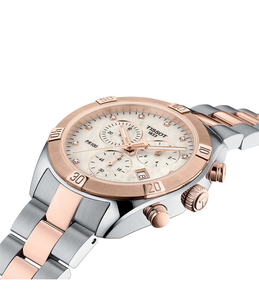 Tissot PR 100 Sport Chic Colorblock Chronograph Watch