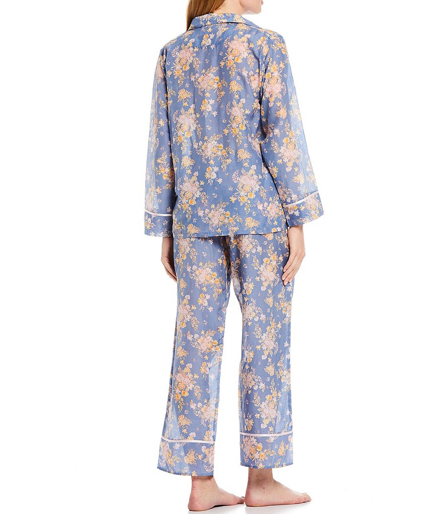 Papinelle Lou Lou Floral Print Long Sleeve Woven Coordinating Pajama Set