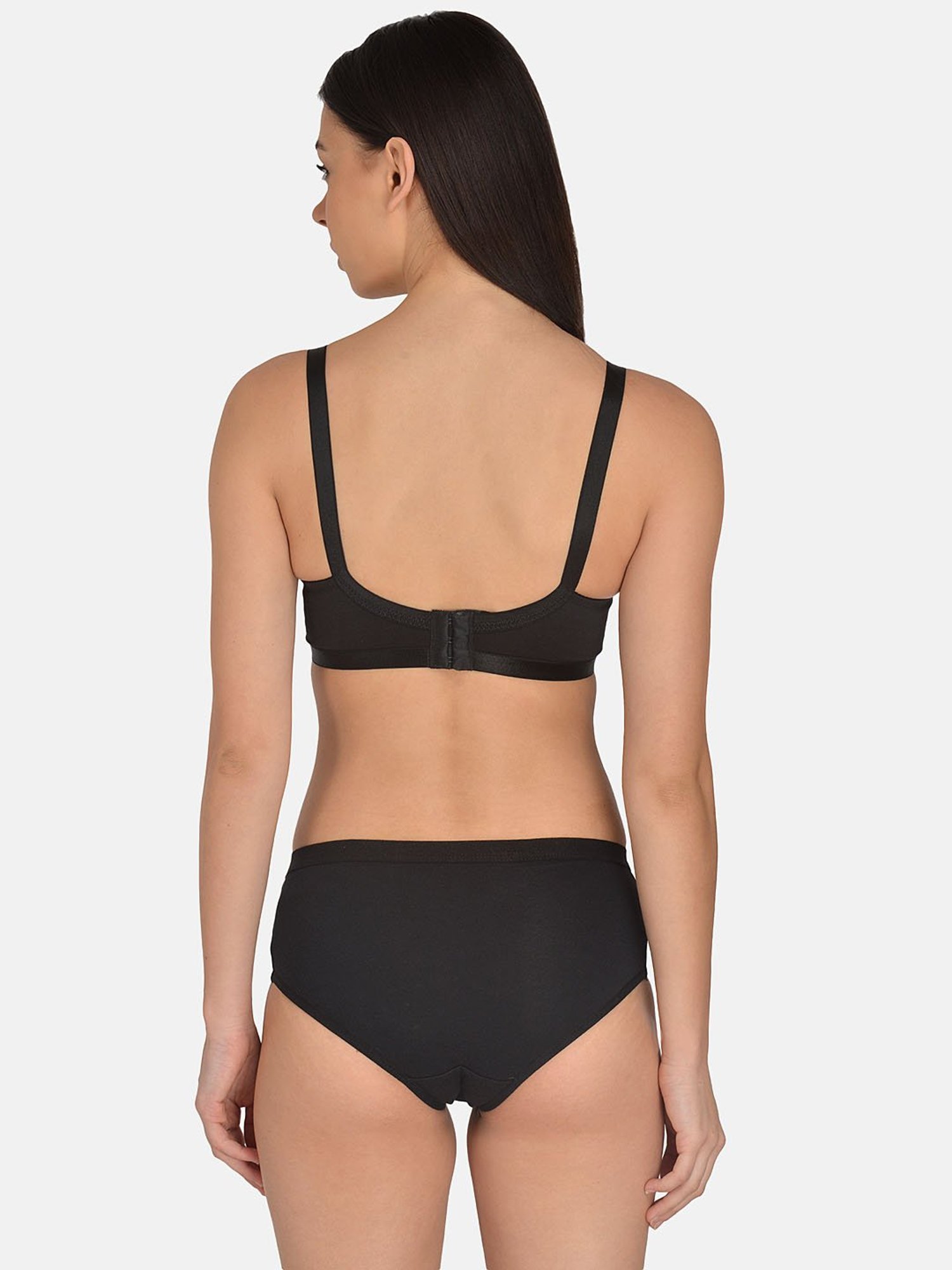 Mod & Shy Black Lace Bra & Panty Set