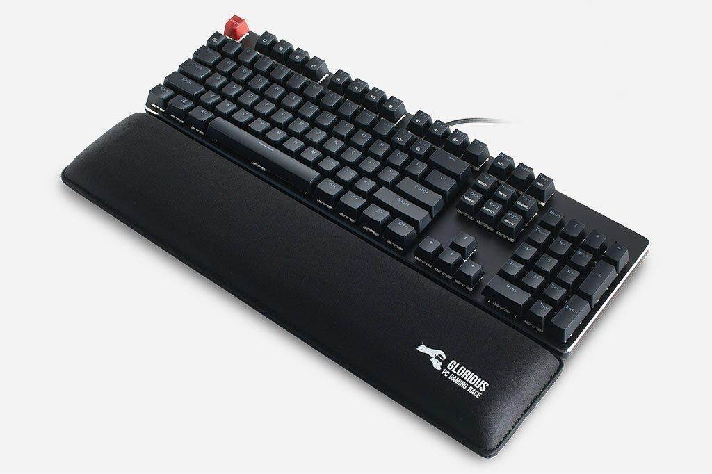 Glorious Gaming SLIM Wrist Pad/Rest - COMPACT SIZE Mechanical Keyboards,Stitched Edges,Ergonomic | 12x4 inches/13mm Thick (GSW-75)