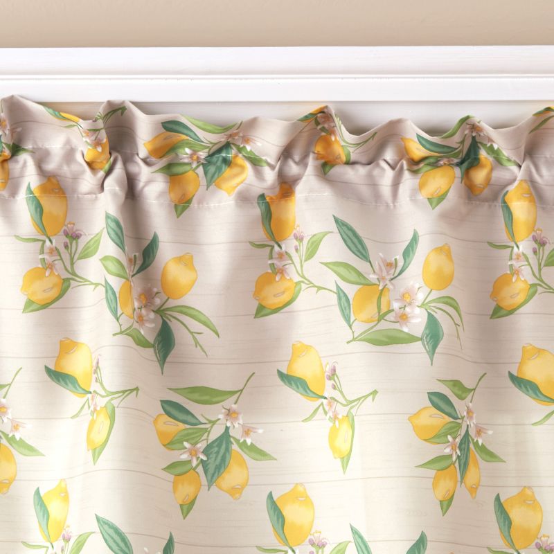 Lakeside Lemon Twist Window Valance Treatment for the Kitchen and Bathroom