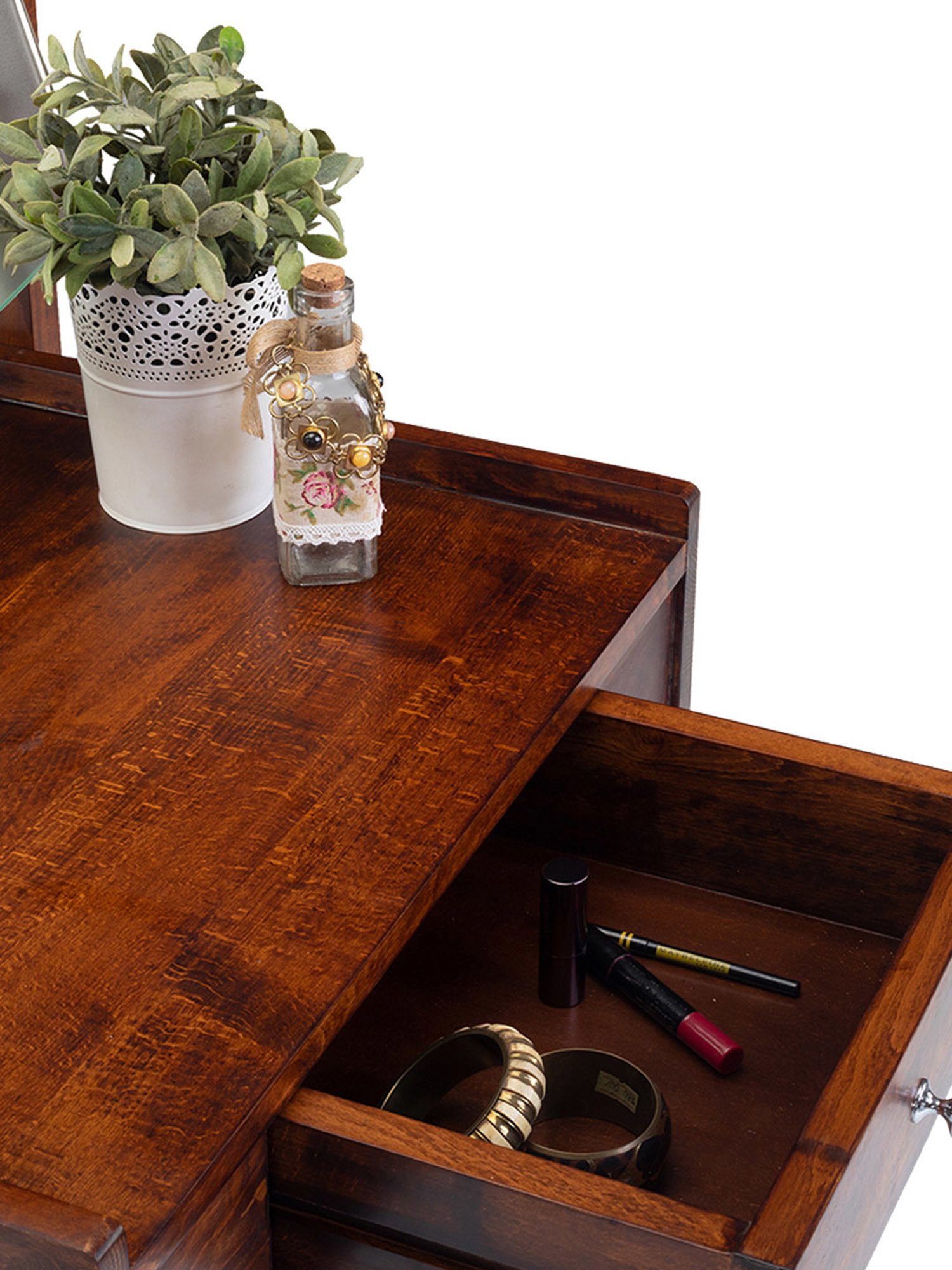 Sleepyhead Ally Teak Brown Sheesham Wood Bedside Table