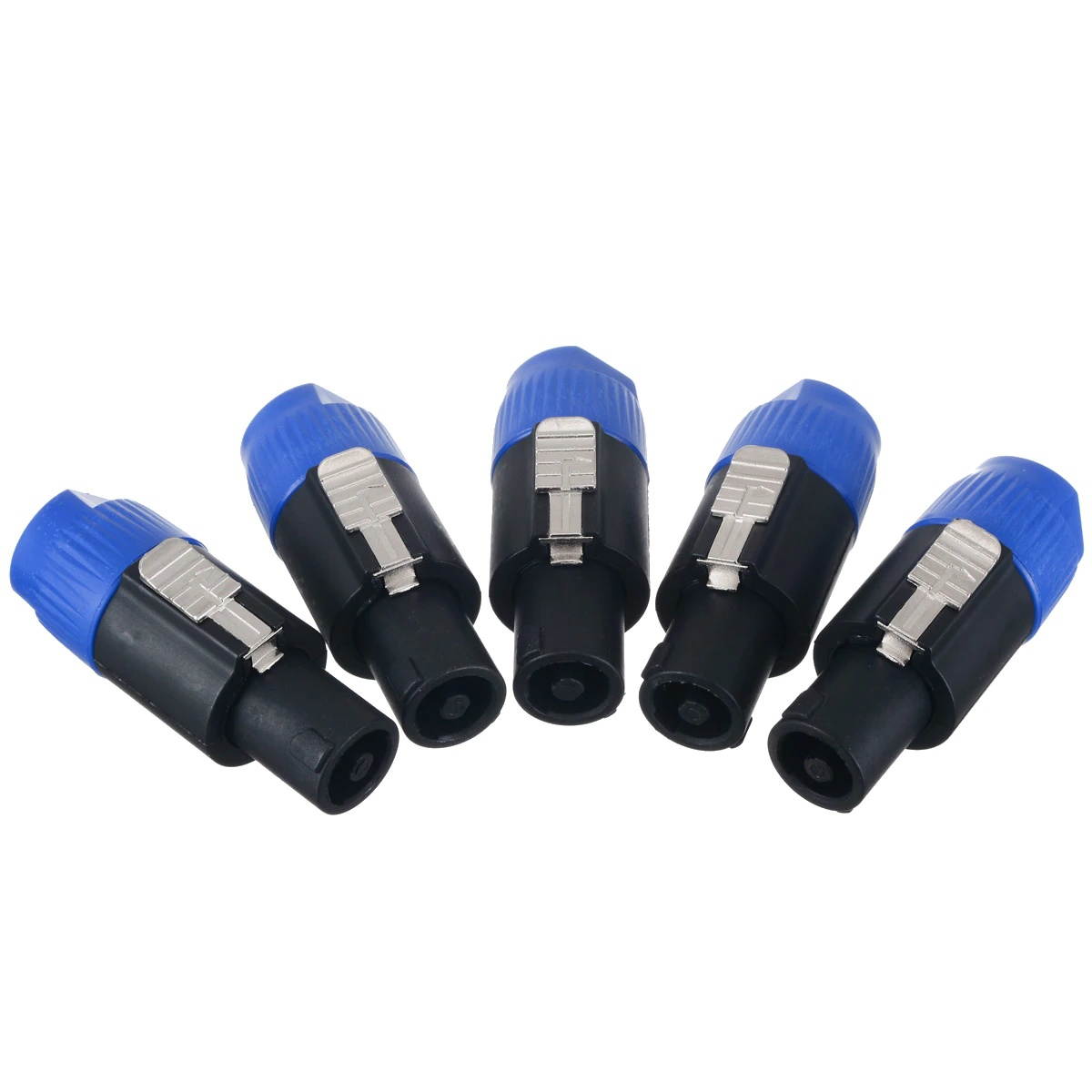 10pcs/set  Speakon 4 Pin Male Plug Compatible Audio Cable Connectors Blue Male Plug For Speakon
