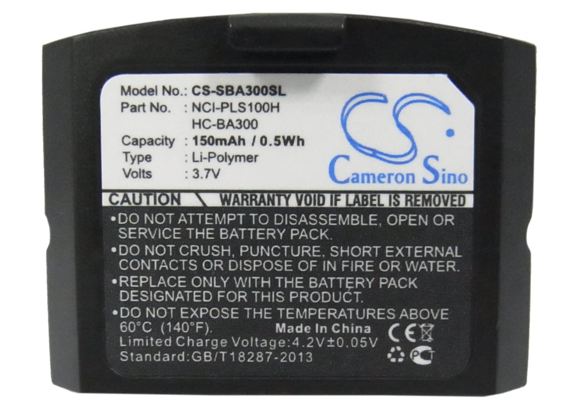 Battery Replacement for Sennheiser IS4200 NCI-PLS100H HC-BA300 500898