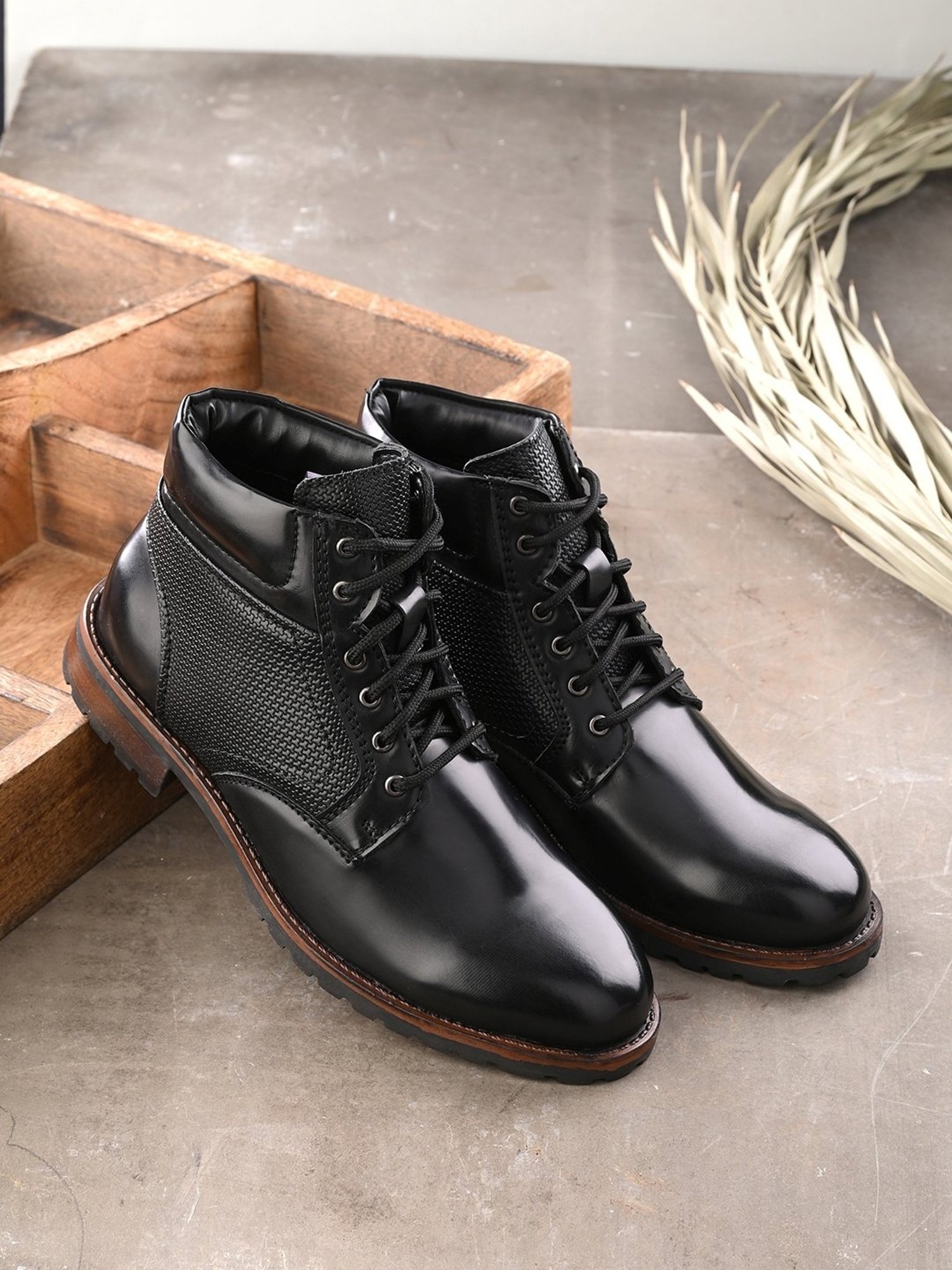 Giorgio Men's Black Derby Boots