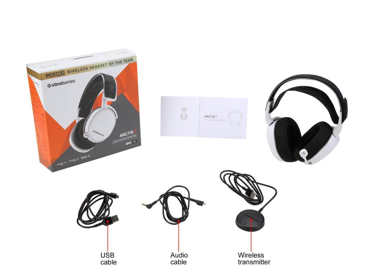 SteelSeries ARCTIS 7 2.4 GHz Wireless Headset - White