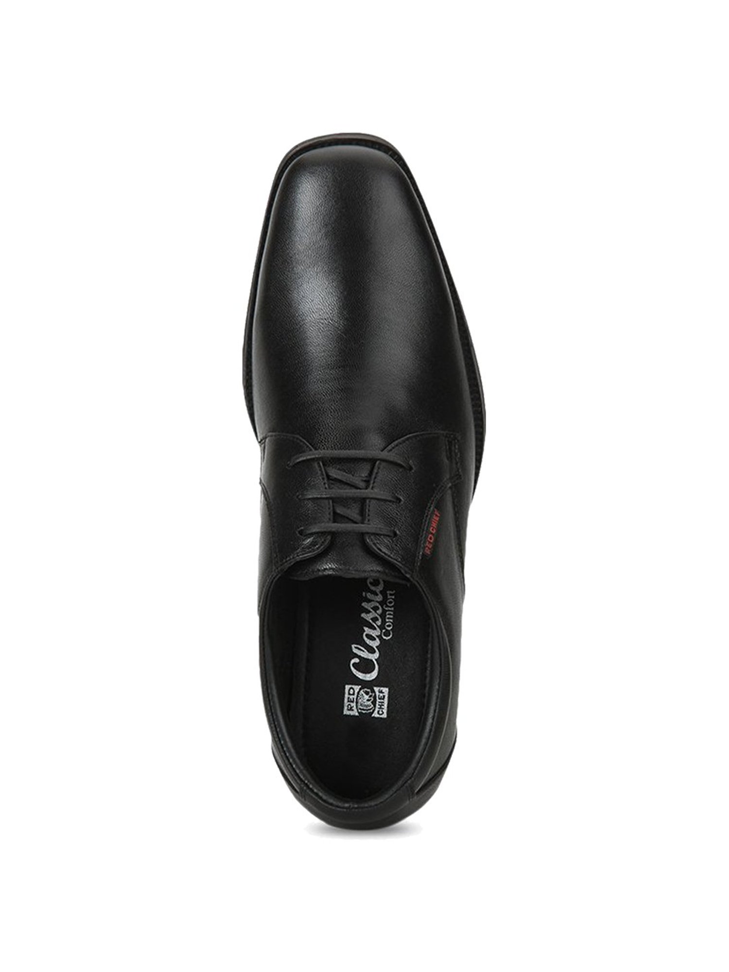 Red Chief Men's Black Derby Shoes