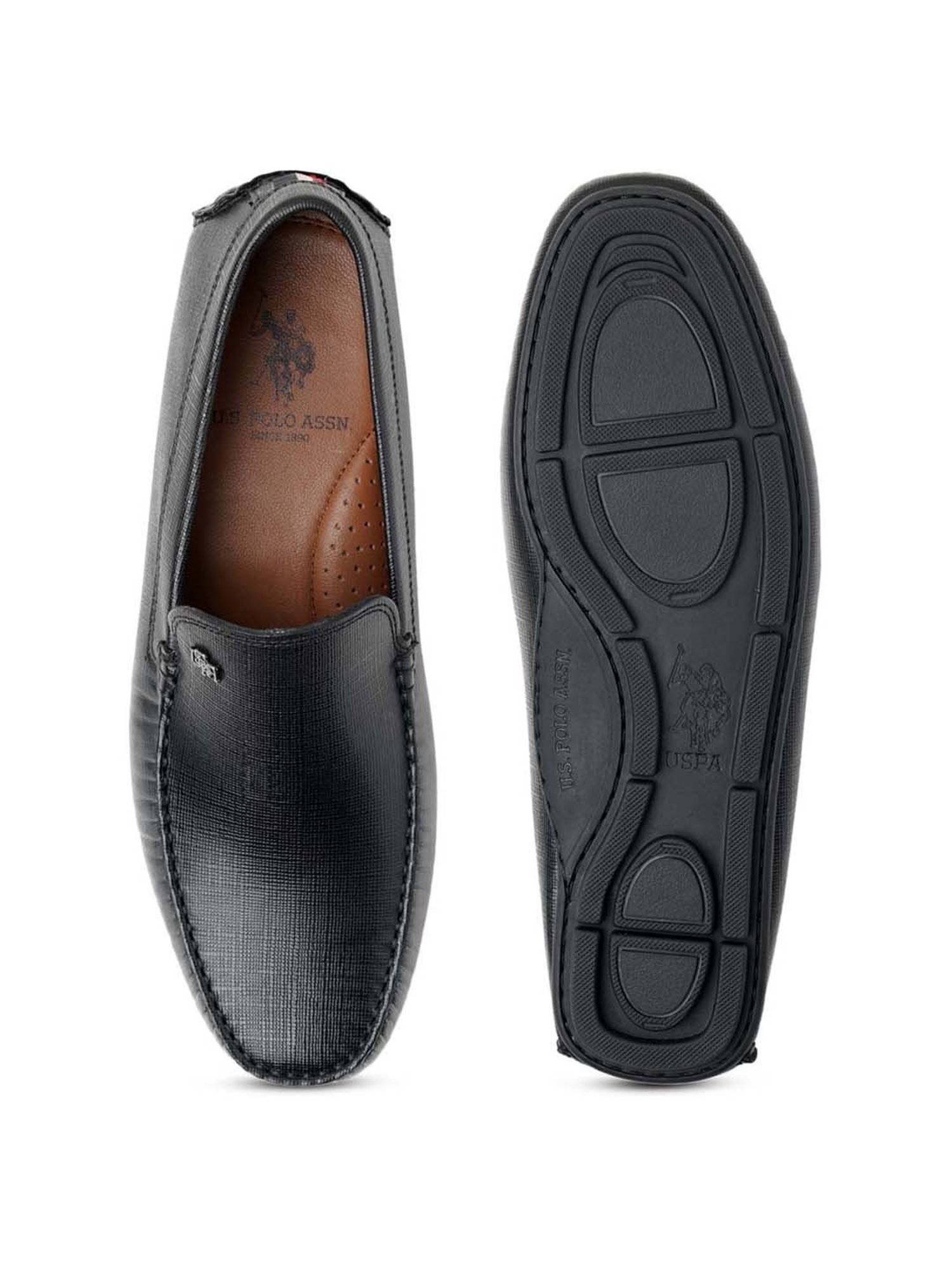 U.S. Polo Assn. Men's CRENT 3.0 Black Casual Loafers