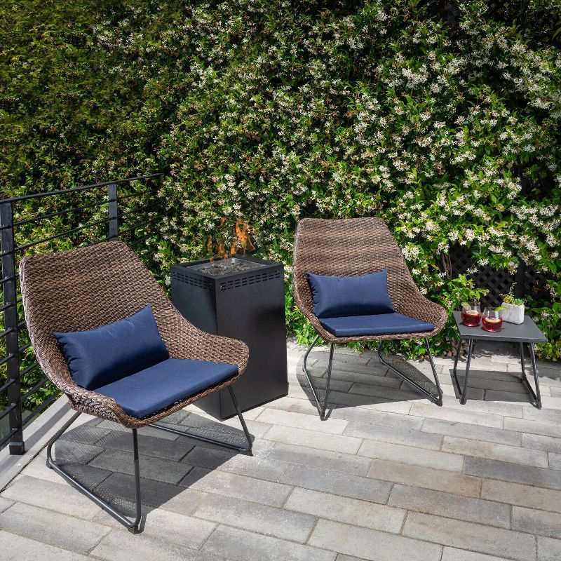 Accent 4pc Fire Pit Seating Set Navy - Hanover