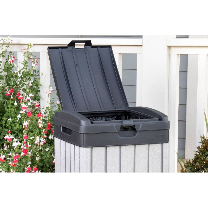 39gal Rockford Outdoor Resin Trashcan Gray - Keter
