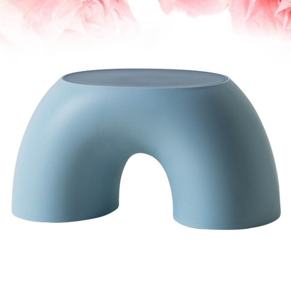 1Pc Annular Small Stool Simple Anti-slip Low Stool Shoes Wearing Stool Comfortable Stool for Home Office (Yellow)