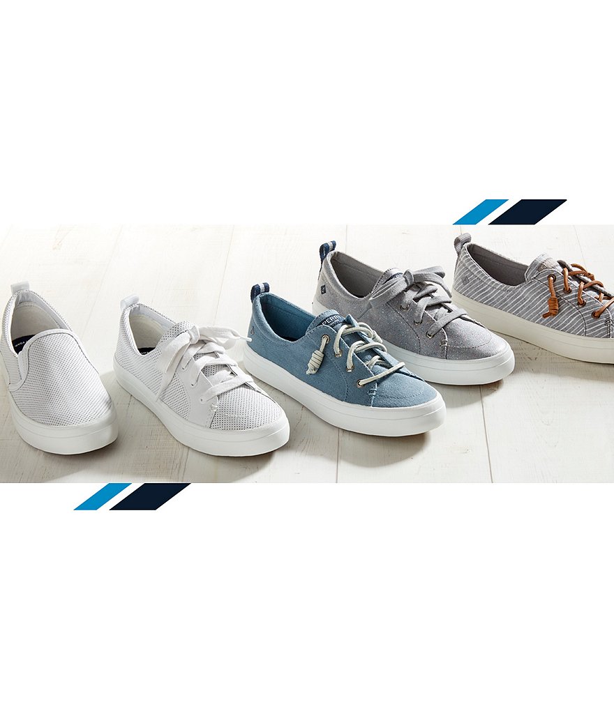 Sperry Crest Twin Gore Mini Perforated Leather Slip-On Sneakers