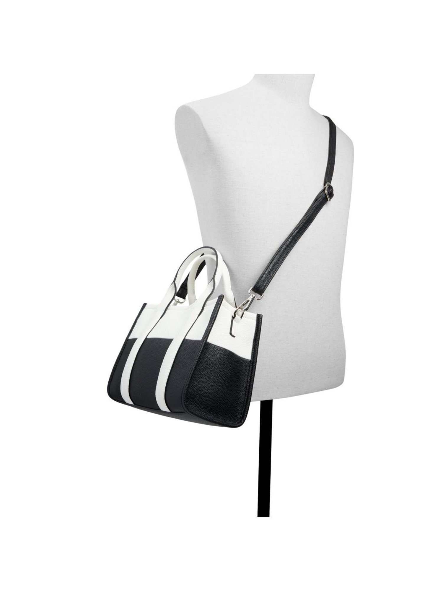 Call It Spring Black & White Color Block Handbag